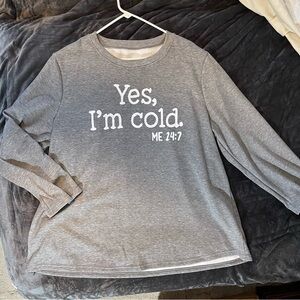 Gray Long Sleeve sweatshirt